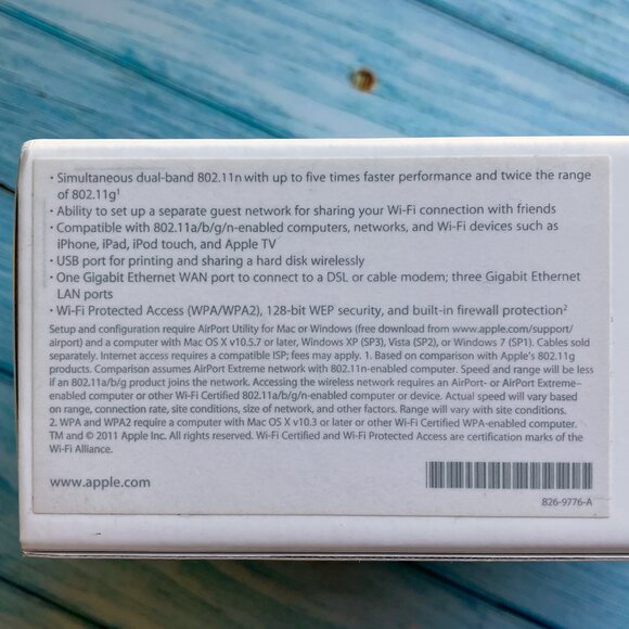 Apple Airport Extreme Base Station Wi-Fi Wireless Router #A1408 - Picture 8 of 10